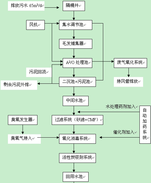二級(jí)處理污水生化處理工藝圖 二級(jí)處理污水生化處理工藝圖